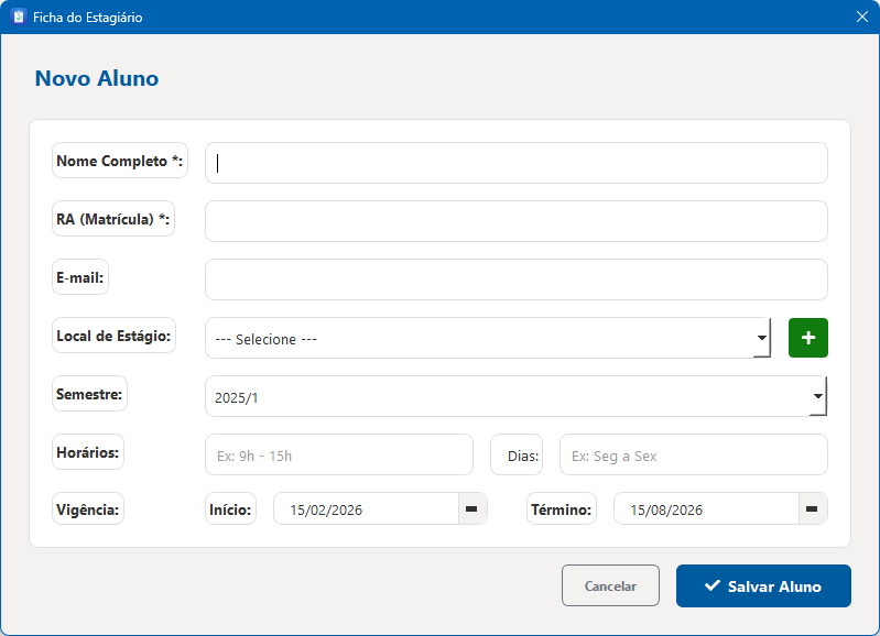 Formulário de Cadastro